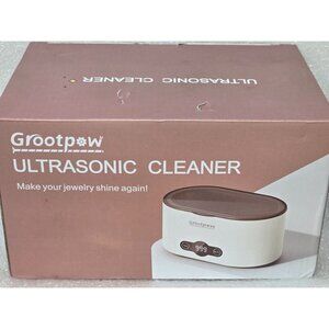 Grootpow Ultrasonic Cleaner 35W 45kHz Stainless Steel Tank Black